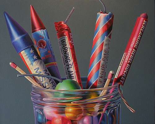 Fireworks Floral with Bomb and Matches, 1993 - Glennray Tutor