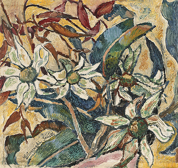 Flannel flowers and gum leaves, 1928 - Grace Cossington Smith