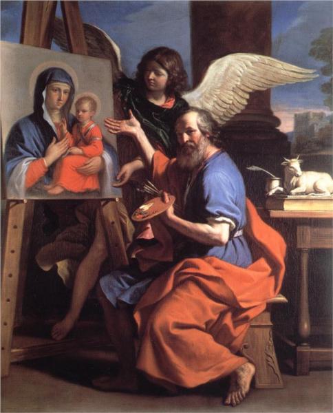 St Luke Displaying a Painting of the Virgin, 1653 - Гверчіно