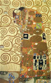 Cartoon for the Frieze of the Villa Stoclet in Brussels: Fulfillment - Gustav Klimt