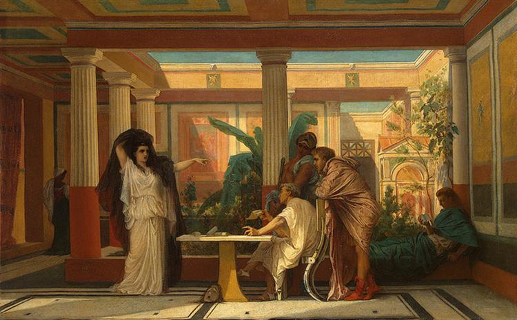 Theatrical Rehearsal in the House of an Ancient Roman Poet, 1855 - Gustave Boulanger