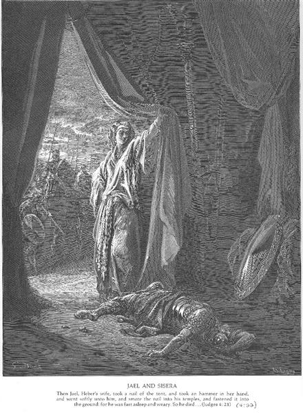 Иаиль убивает Сисару, 1866 - Гюстав Доре