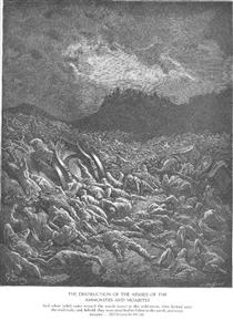 Exércitos dos Amonitas e Moabitas são Destruídos - Gustave Doré