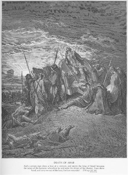 A Morte de Acabe - Gustave Doré