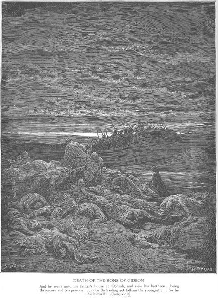 A Morte dos Filhos de Gideão - Gustave Doré