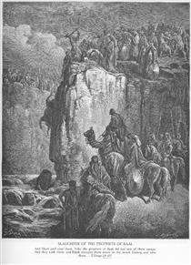 Os Profetas de Baal são Massacrados - Gustave Doré