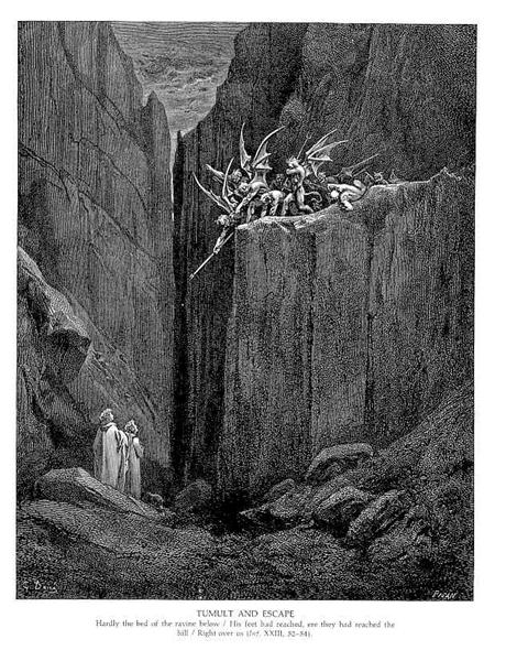 Tumult and Escape - Gustave Doré
