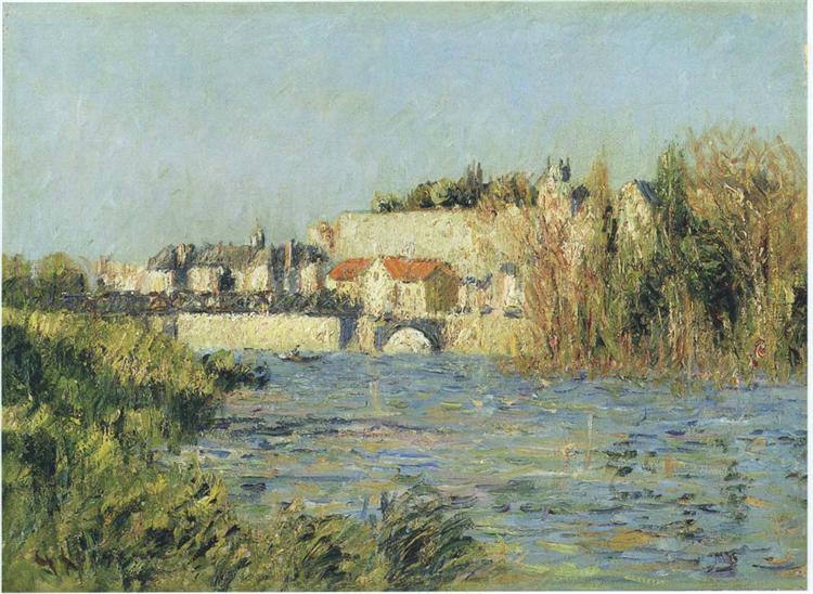 Village in sun on the river, 1914 - Гюстав Луазо