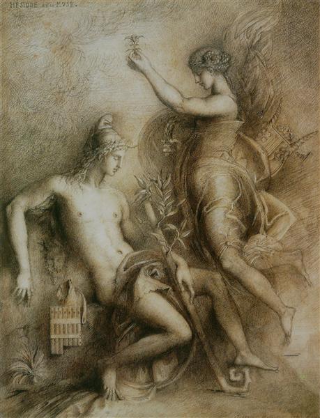 Hesiod and the Muse, 1857 - Gustave Moreau