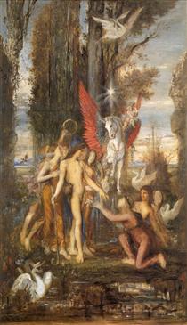 Hesiod and the Muses - Gustave Moreau