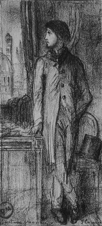 Portrait of Degas in Florence - Гюстав Моро