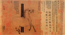 Portrait of 'Night-Shining White', a favorite steed of Emperor Xuanzong - Han Gan