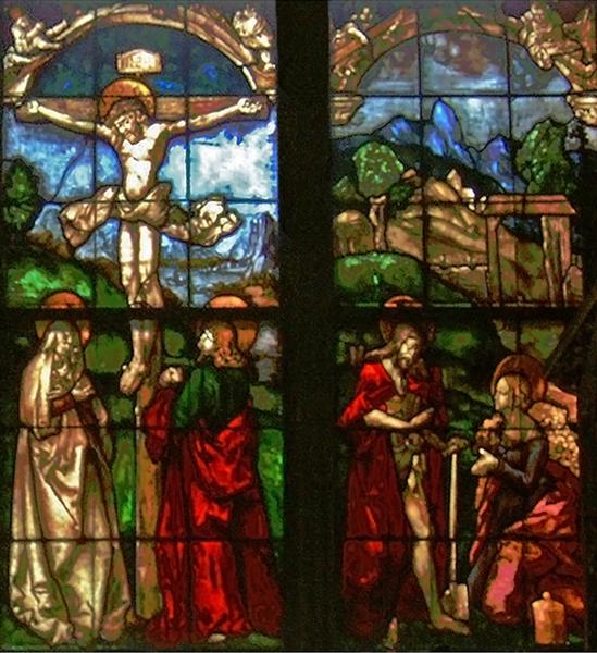 These stained glass windows from the eastern side of the Blumeneck Family Chapel, c.1517 - Hans Baldung