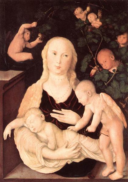 Virgin Of The Vine Trellis, c.1541 - c.1543 - 汉斯·巴尔东·格里恩