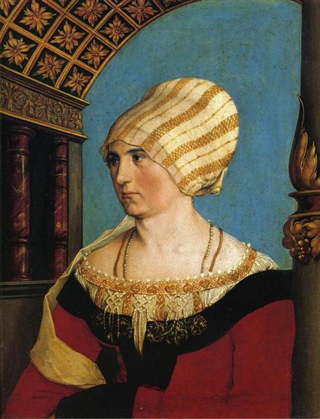 Portrait of Doprothea Meyer, nee Kannengiesser, 1516 - 小漢斯‧霍爾拜因