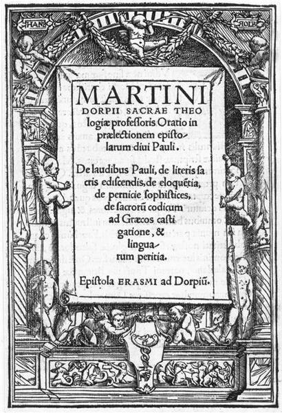Title page in the form of a Renaissance niche, 1516 - Ганс Гольбейн Младший