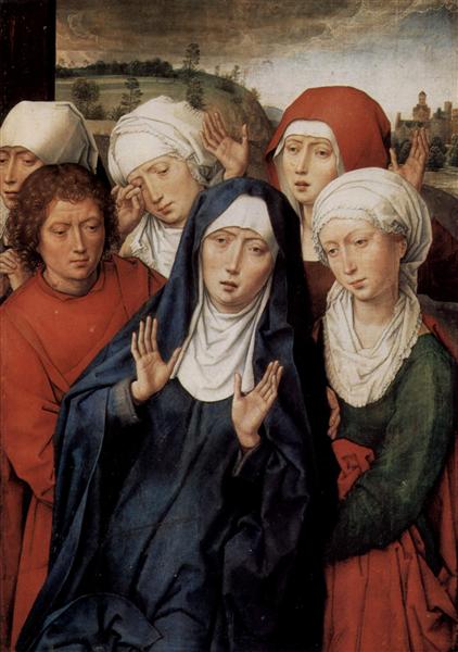 Granada diptych, right wing, the holy women and St. John, c.1475 - Hans Memling