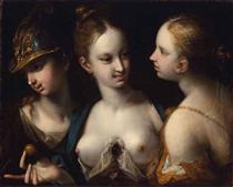 Pallas Athena, Venus and Juno - Hans von Aachen