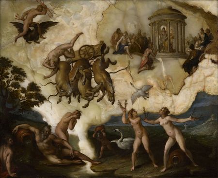 The fall of Phaëton, 1600 - Ханс фон Аахен