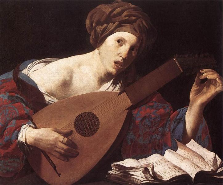 Woman Playing the Lute, 1624 - 1626 - Хендрік Тербрюгген
