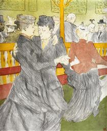 Au Moulin-Rouge, deux femmes dansant - Henri de Toulouse-Lautrec