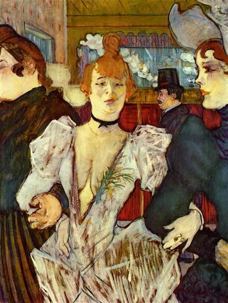 La Goulue Arriving at the Moulin Rouge with Two Women, 1892 - Henri de Toulouse-Lautrec