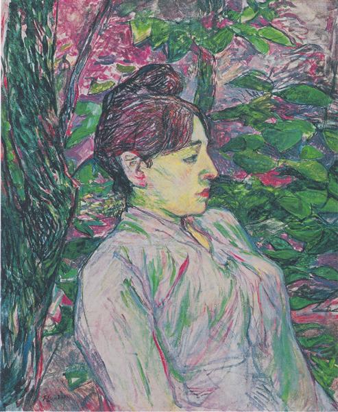 The Greens (Seated Woman in a Garden), 1891 - 亨利·德·土魯斯-羅特列克