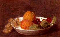 A Bowl Of Fruit - Henri Fantin-Latour