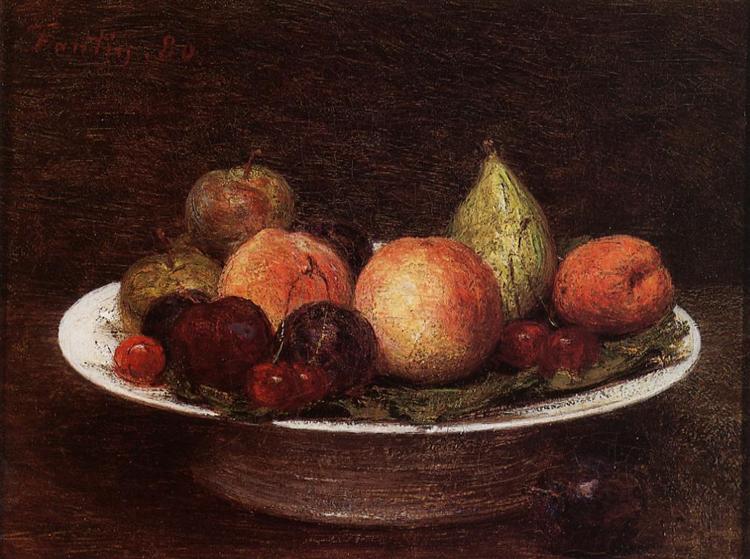 Plate of Fruit, 1880 - Анри Фантен-Латур