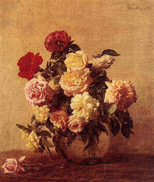 Roses, 1884 - Анрі Фантен-Латур