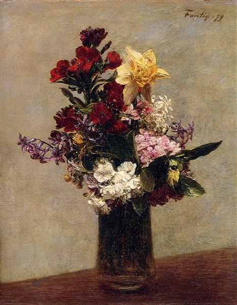 Spring Flowers, 1879 - 方丹‧拉圖爾