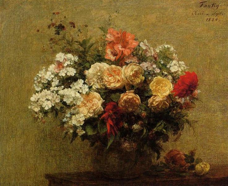 Summer Flowers, 1880 - Анрі Фантен-Латур