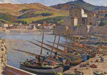 Boats at Collioure - Henri Martin
