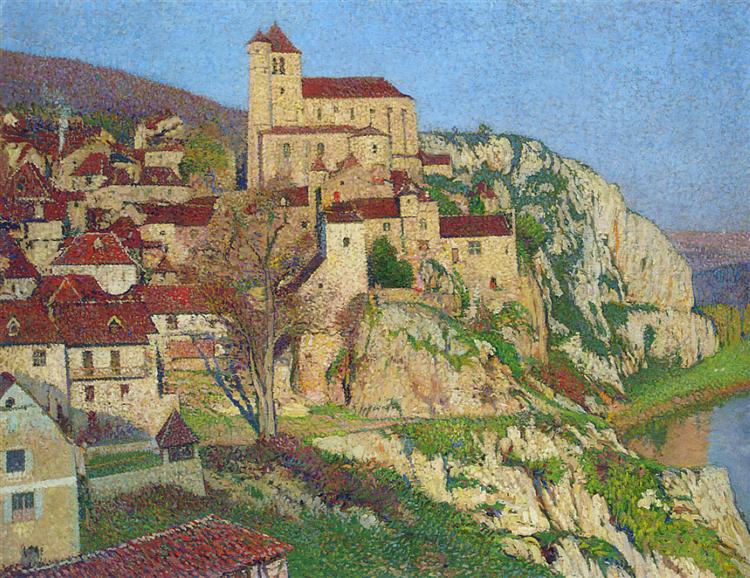 Cliff with Houses - Henri Martin
