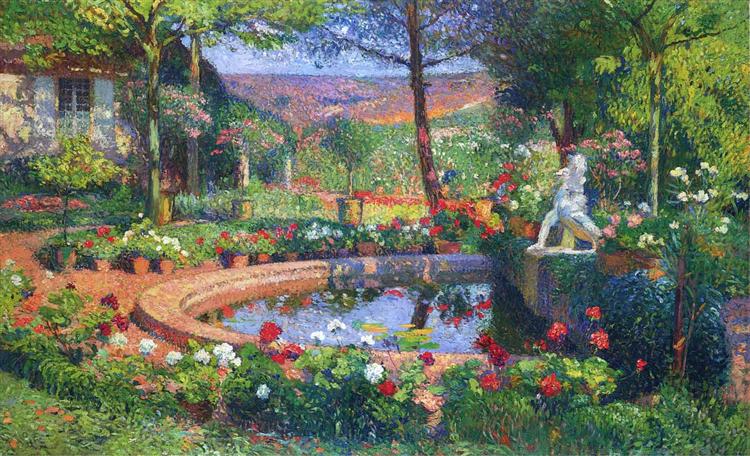 Fountain in the Park Marquayro, 1905 - Анрі Мартен