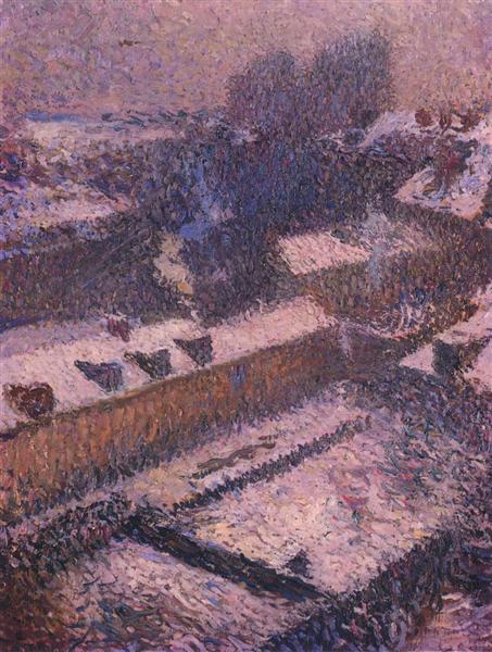 The Roofs of Paris in Snow - Henri Martin