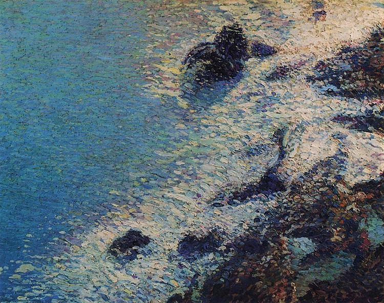 The Sea and Rocks - Henri Martin