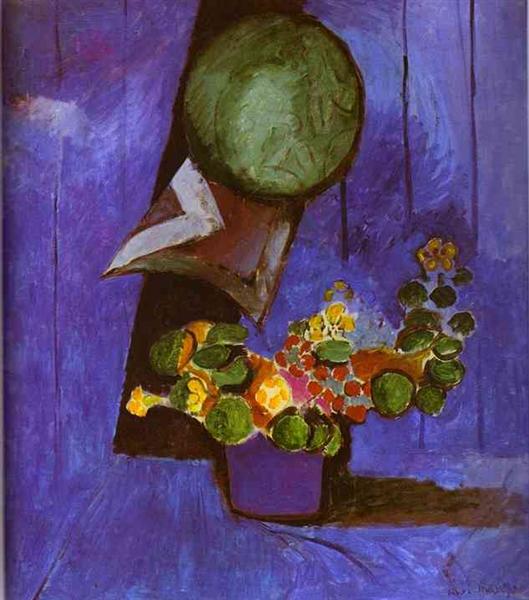 Квіти та керамічна тарілка, 1911 - Анрі Матісс