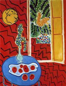 Red Interior. Still Life on a Blue Table - Henri Matisse