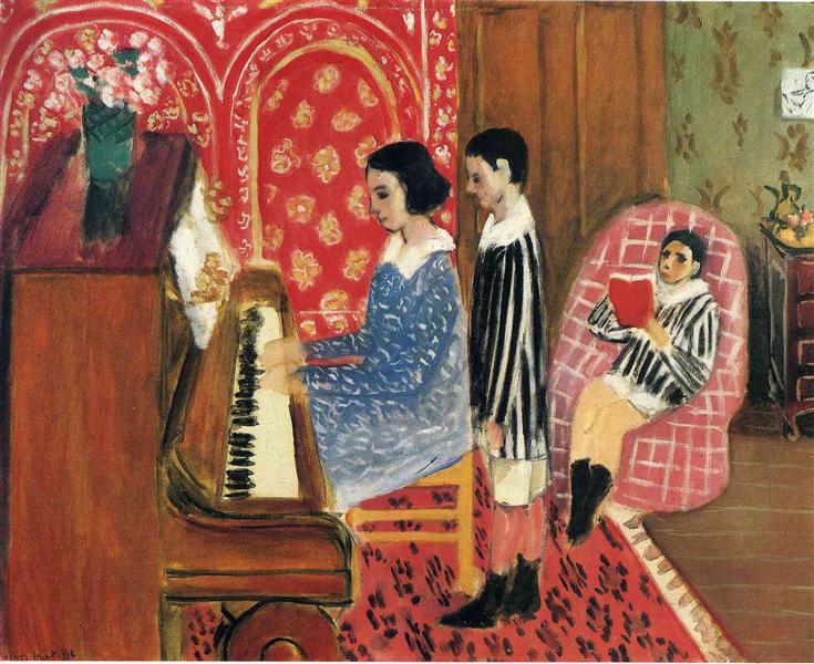 Урок фортепіано, 1923 - Анрі Матісс