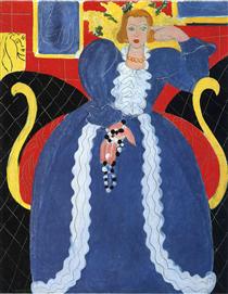 Woman in Blue, or The Large Blue Robe and Mimosas - Henri Matisse