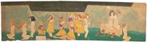 56 At Jennie Richee. Vivian Girls caught in insane fury of crazy... - Henry Darger