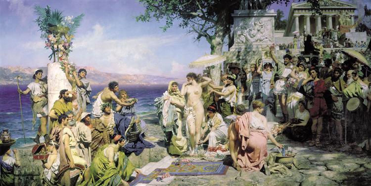 Phryne on the Poseidon's celebration in Eleusis, 1889 - Henryk Siemiradzki