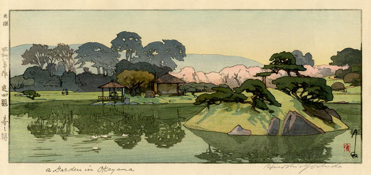 Um Jardim em Okayama, 1933 - Hiroshi Yoshida