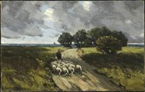 Herding Sheep - Homer Watson