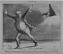 Babinet Deciding to Go off the Sun - Honore Daumier