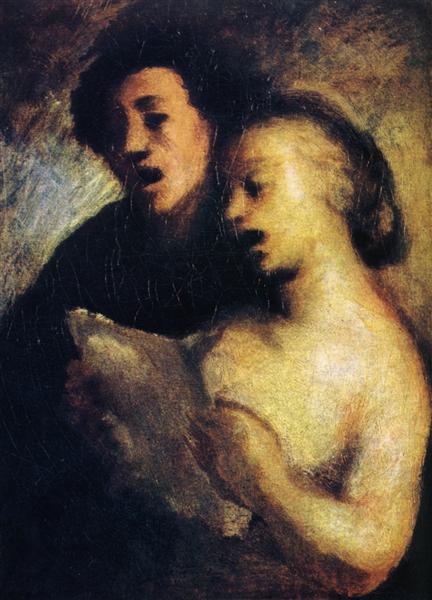 Couples Singers - Honore Daumier