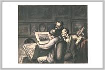 Lovers of prints - Honore Daumier