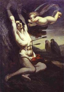 Martyrdom of St. Sebastian - Honore Daumier