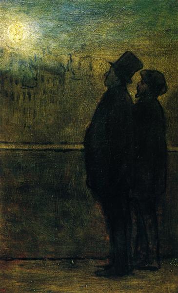 The Nocturnal Travellers, c.1842 - c.1847 - Honore Daumier